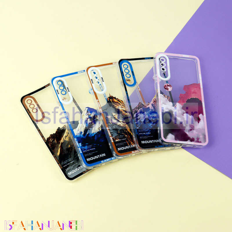 اصفهان جانبی-قاب ژله ای شفاف طرح کوهستان محافظ لنزدار Samsung Galaxy A50s