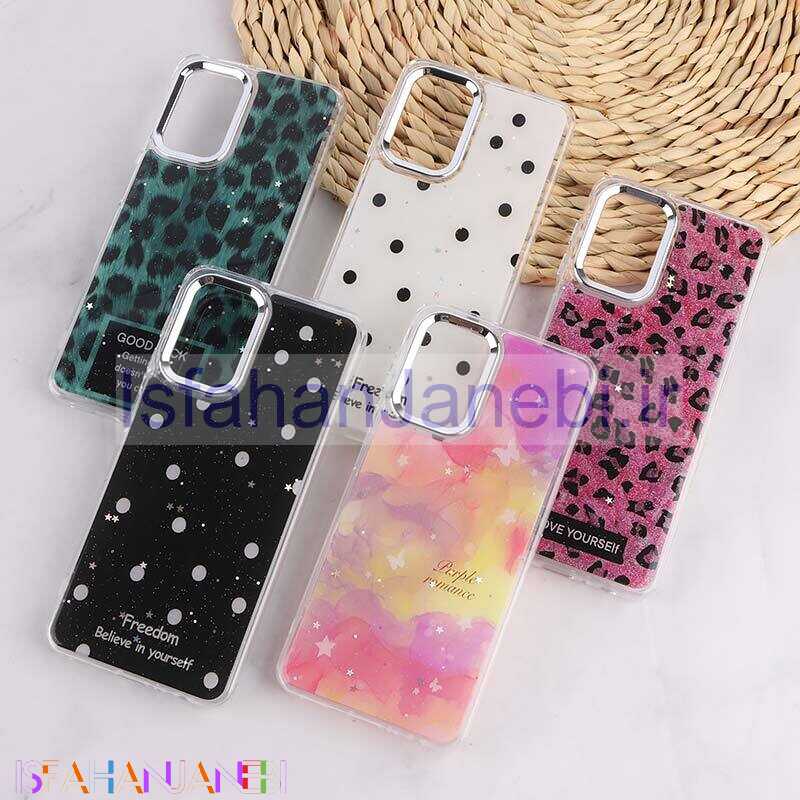 اصفهان جانبی-قاب رزینی سامسونگ Galaxy A22 4G / M22 / M32 4G طرح دار دور محافظ متال