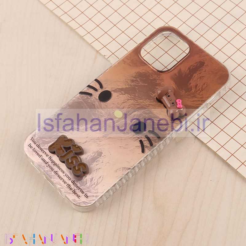 اصفهان جانبی-قاب IMD آیفون iPhone 12 / 12 Pro طرح Kitty Kiss برجسته براق