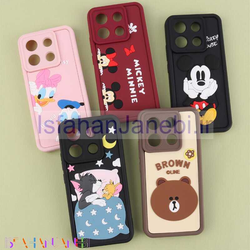 اصفهان جانبی-قاب سولید شیائومی Redmi Note 13 Pro 5G کارتونی برجسته محافظ لنزدار