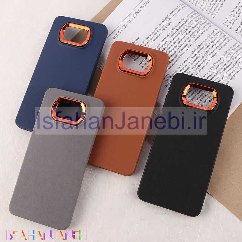 اصفهان جانبی-قاب چرمی ژله ای شیائومی Poco X3 / X3 NFC / X3 Pro دور محافظ متال