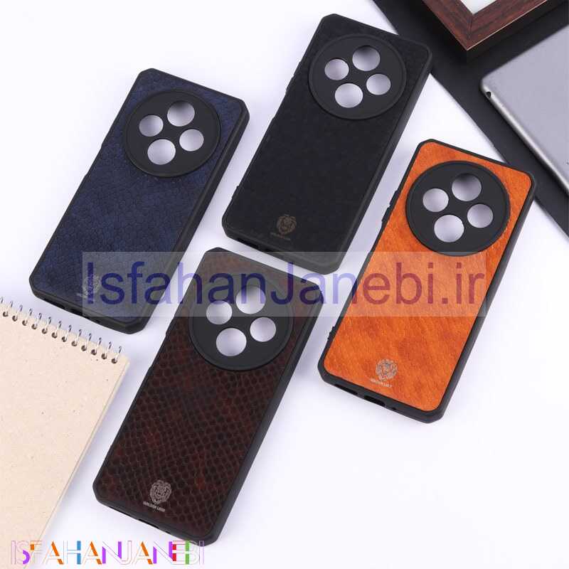 اصفهان جانبی-قاب چرمی پوست ماری Golden Lion شیائومی Redmi 14C / Poco C75 محافظ لنزدار
