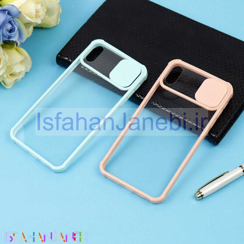 اصفهان جانبی-قاب PC شفاف ضربه گیر محافظ لنزدار کشویی iPhone XS Max