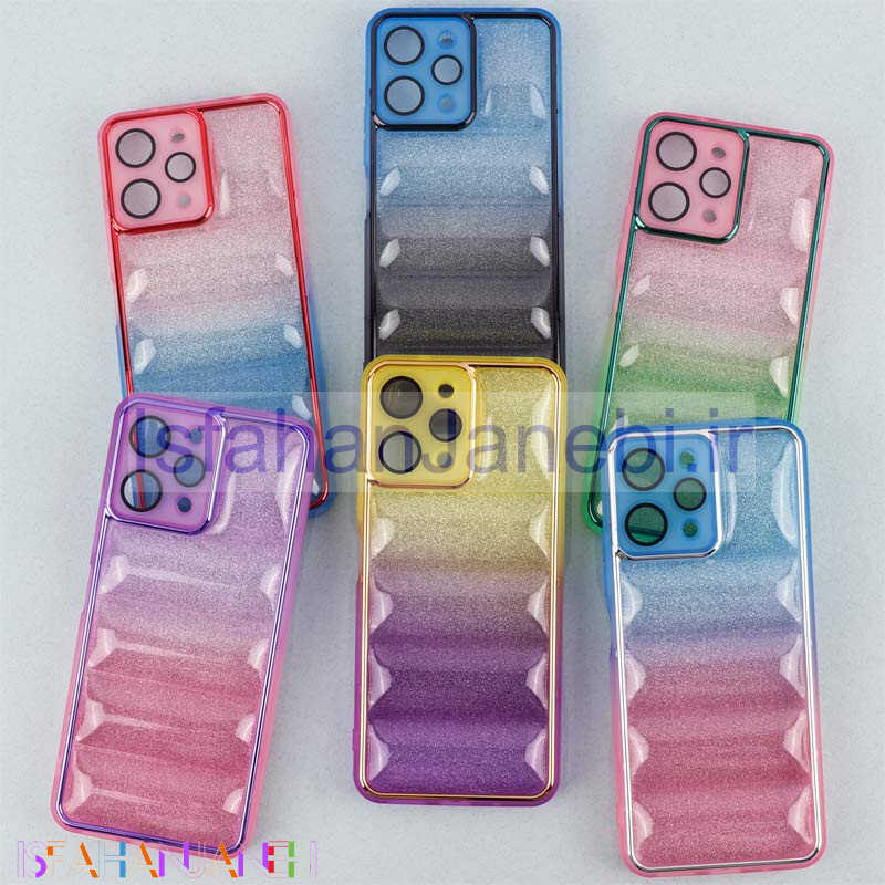 اصفهان جانبی-قاب پافر اکلیلی رینگی محافظ لنزدار Xiaomi Redmi 12