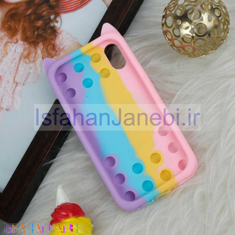 اصفهان جانبی-قاب اورجینال سیلیکونی آکواریومی Lucky Cat پاپیتی iPhone X/XS