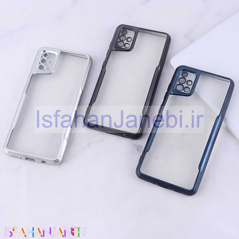 اصفهان جانبی-قاب ژله ای شفاف سامسونگ Galaxy A51 4G طرح تیتانیوم محافظ لنزدار