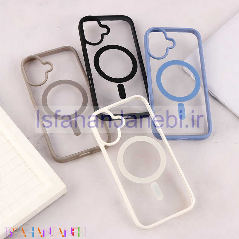 اصفهان جانبی-قاب PC مگ سیف آیفون iPhone 16 دور رنگی