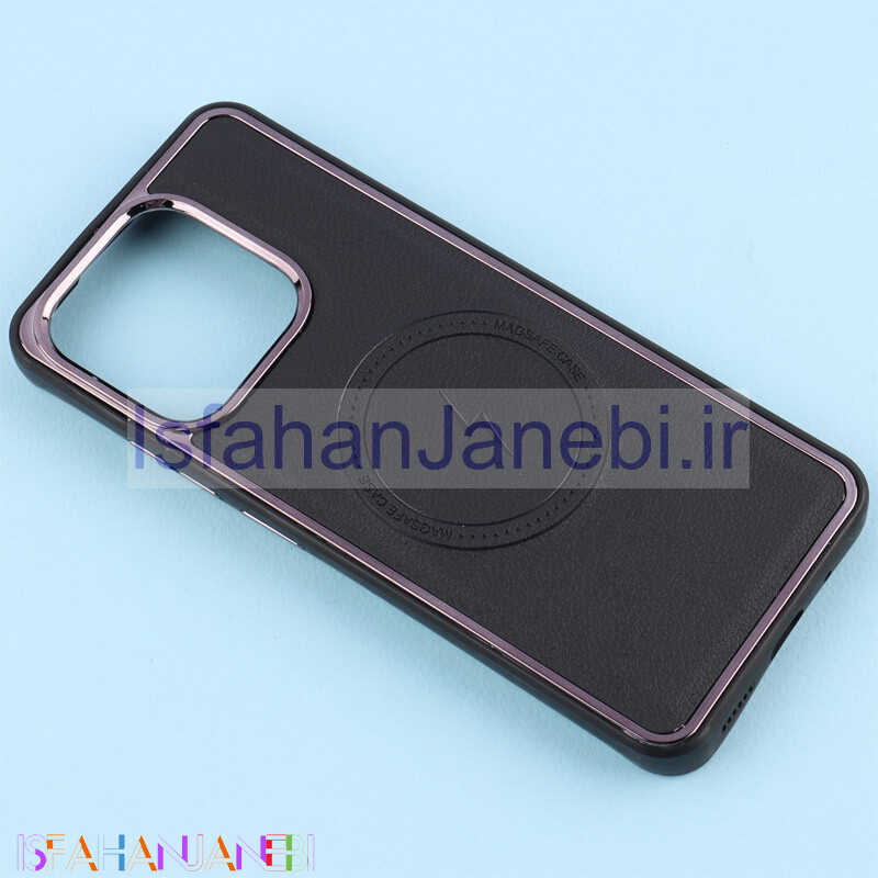 اصفهان جانبی-قاب چرمی مگ سیف شیائومی Redmi 12C متال ایرون