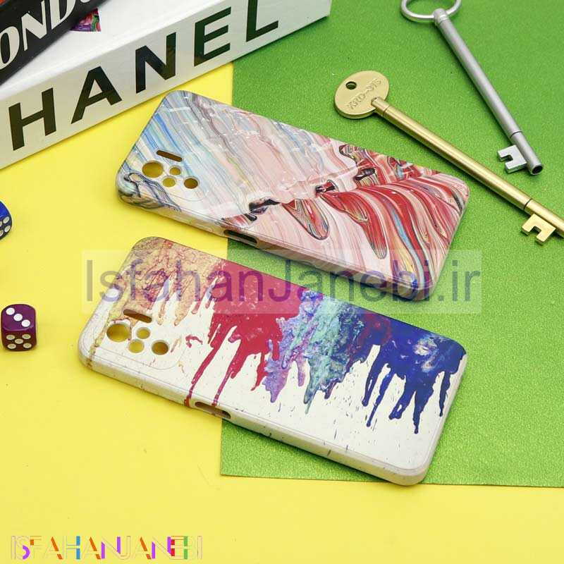 اصفهان جانبی-قاب سیلیکونی محافظ لنزدار طرح آبرنگی Xiaomi Redmi Note 10