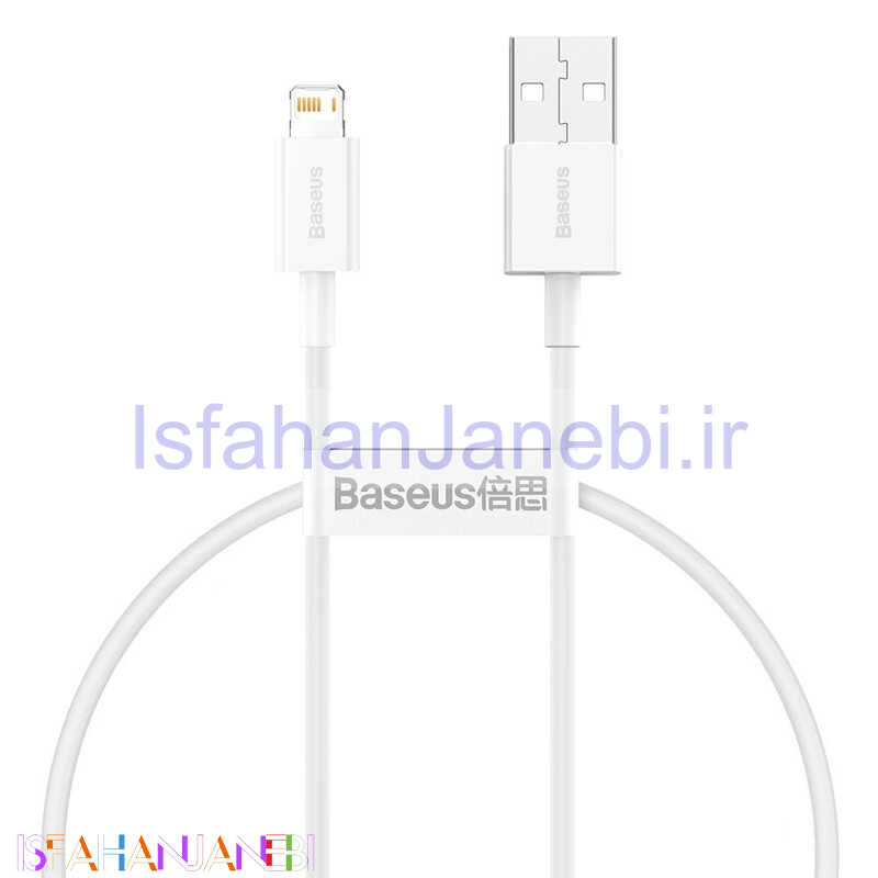اصفهان جانبی-کابل کوتاه آیفونی فست شارژ Baseus Calys-02 2.4A 25cm