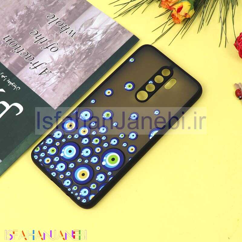 اصفهان جانبی-قاب PC مات محافظ لنزدار طرحدار چشم و نظر شیائومی Redmi Note 8 Pro