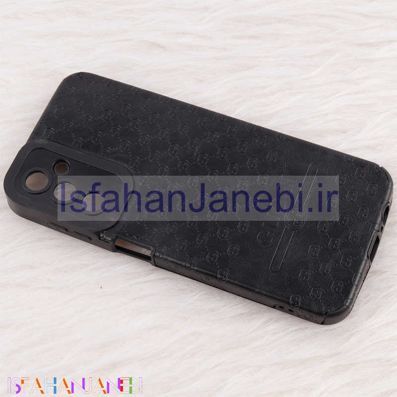 اصفهان جانبی-قاب چرمی Epimax طرح Gucci محافظ لنزدار Samsung Galaxy A14 4G / A14 5G