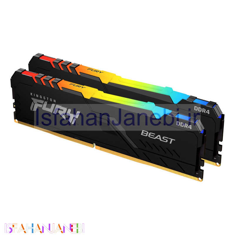 اصفهان جانبی-رم کامپیوتر Kingston Fury Beast 16GB DDR4 3200MHz CL16 Dual