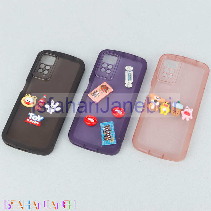 اصفهان جانبی-قاب متال ژله ای عروسک برجسته محافظ لنزدار Xiaomi Redmi Note 12 Pro 4G