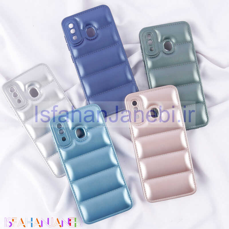 اصفهان جانبی-قاب پافر ژله ای براق محافظ لنزدار Samsung Galaxy A20 / A30