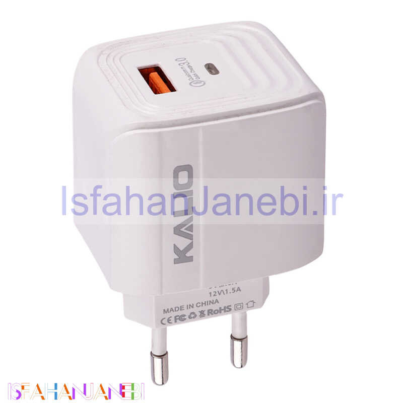 اصفهان جانبی-کلگی فست شارژ Kalio HC-02 3A QC3.0 PD 18W