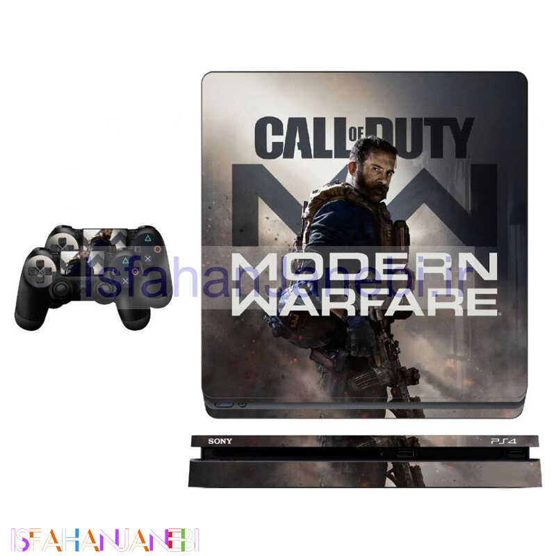 اصفهان جانبی-اسکین پلی استیشن 4 اسلیم و دسته بازی طرح Call Of Duty Modern War