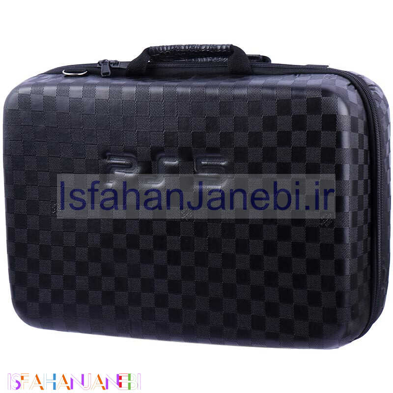 اصفهان جانبی-کیف کنسول بازی PS5 چرمی مشکی طرح شطرنجی کد 2