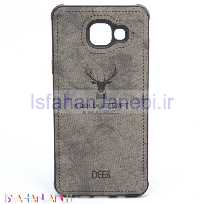 اصفهان جانبی-قاب چرمی طرح گوزن Samsung A5 2016 خاکستری