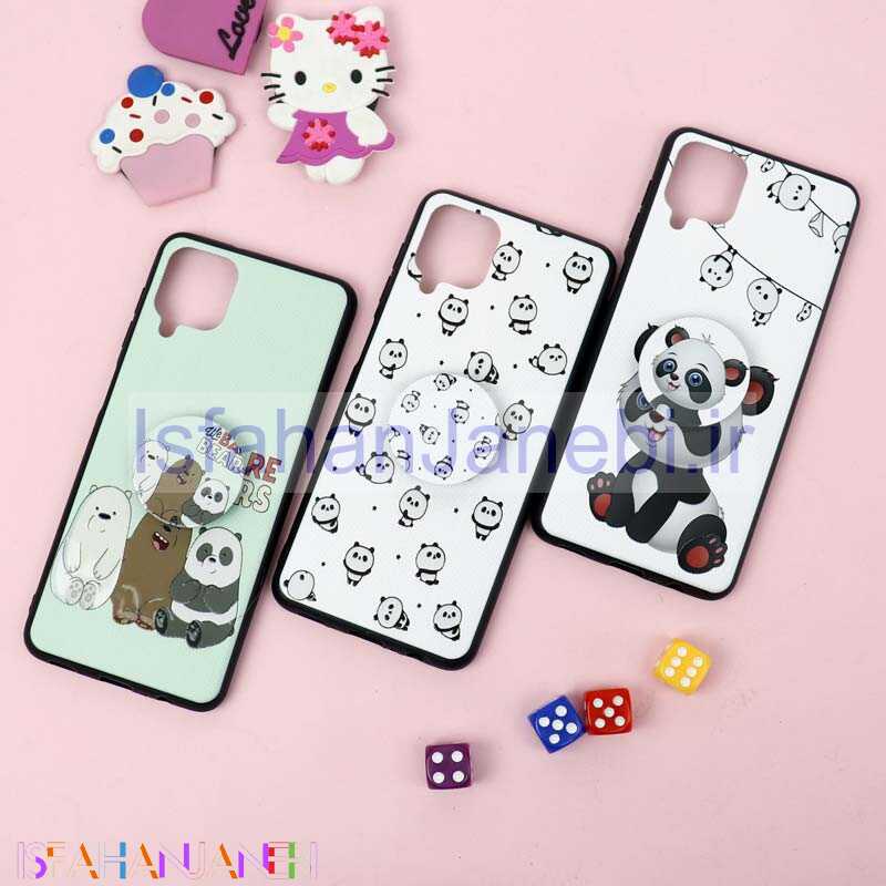 اصفهان جانبی-قاب فانتزی برجسته + پاپ سوکت طرح پاندا سامسونگ A12 سری D