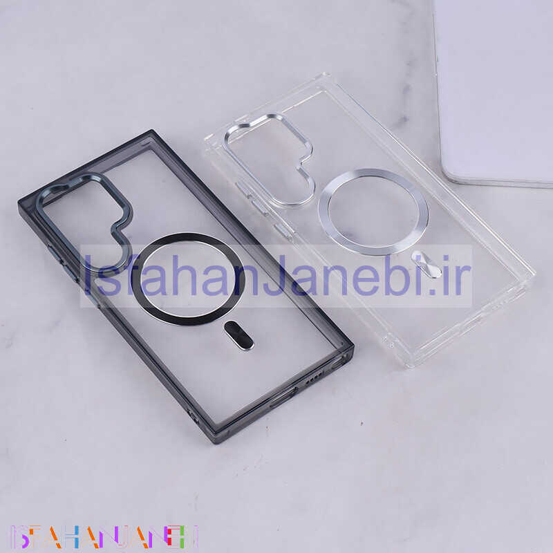اصفهان جانبی-قاب ژله ای مگ سیف سامسونگ Galaxy S24 Ultra دور محافظ لنز متال