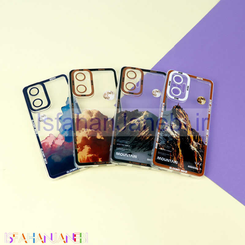 اصفهان جانبی-قاب ژله ای شفاف طرح کوهستان محافظ لنزدار Xiaomi Redmi Note 10 Pro