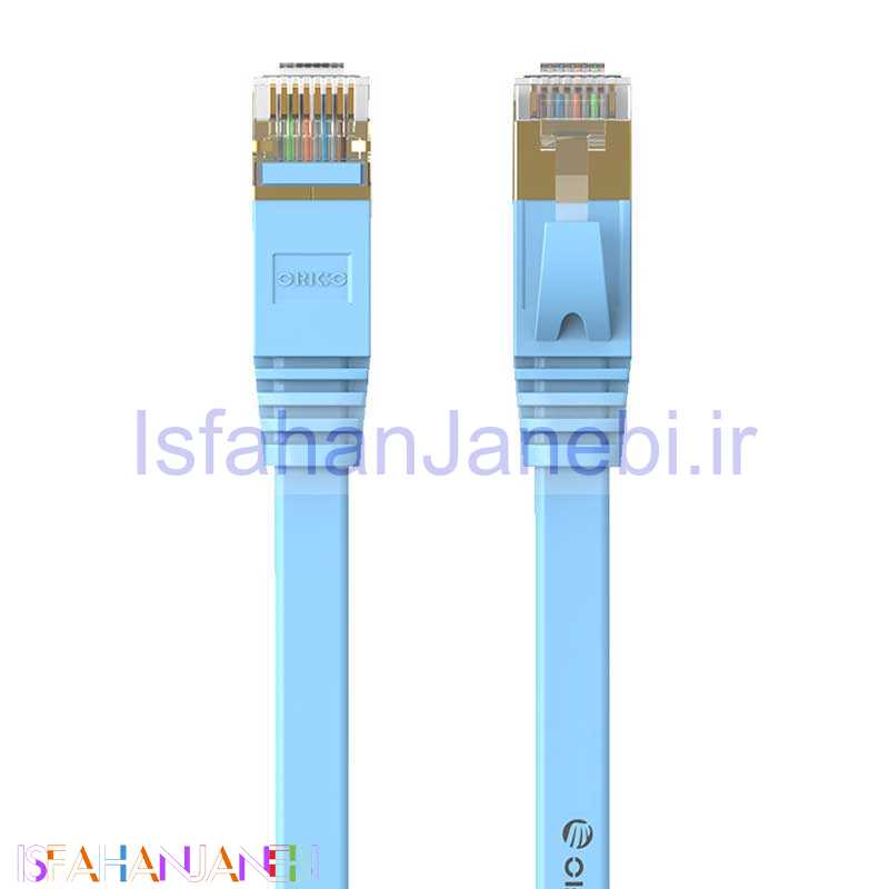 اصفهان جانبی-کابل شبکه Orico PUG-C7B Cat7 Flat lan 3m