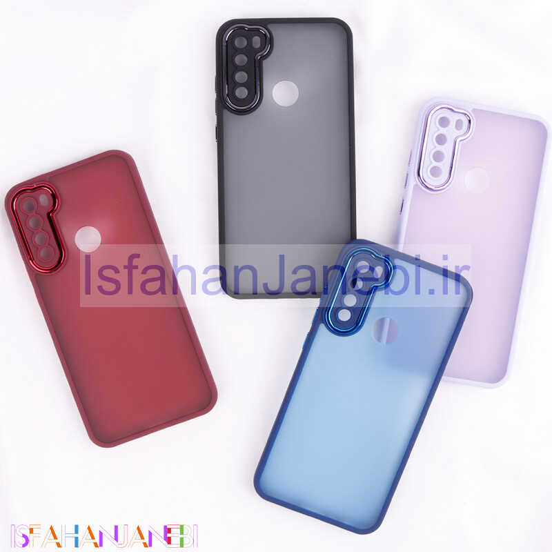 اصفهان جانبی-قاب PC متال ایرون مات محافظ لنزدار Xiaomi Redmi Note 8