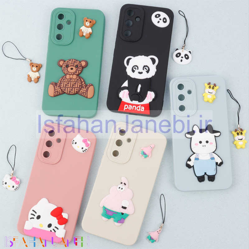 اصفهان جانبی-قاب عروسکی برجسته محافظ لنزدار Samsung Galaxy A54 + آویز