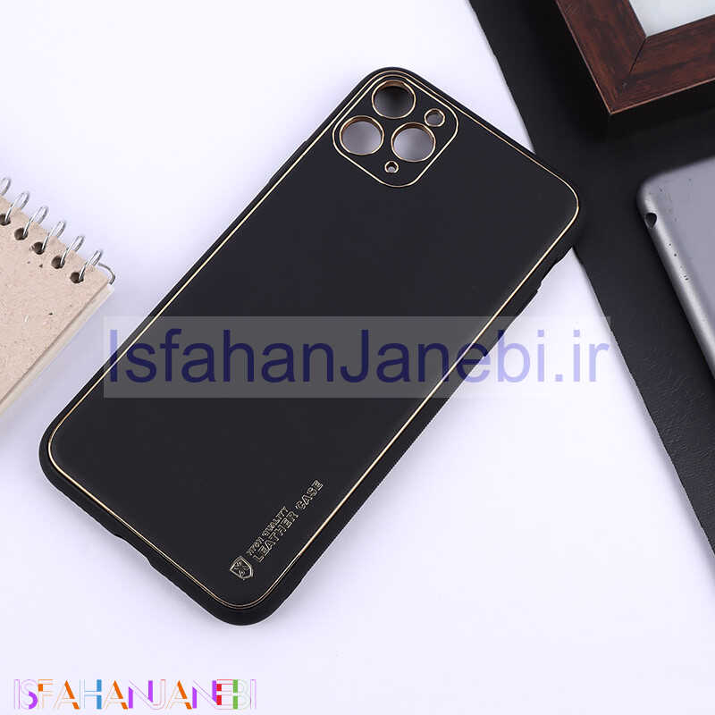 اصفهان جانبی-قاب چرمی My Case آیفون iPhone 11 Pro Max محافظ لنزدار دور رنگی