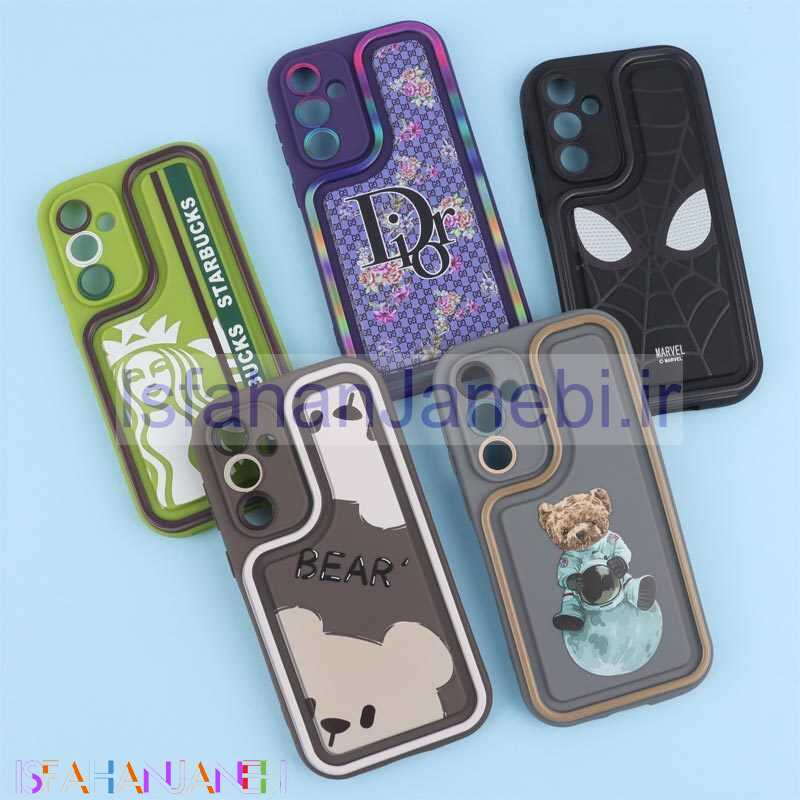 اصفهان جانبی-قاب سولید طرح دار دو رنگ محافظ لنزدار Samsung Galaxy S23 FE 5G