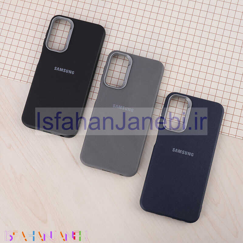 اصفهان جانبی-قاب چرمی ژله ای Leather سامسونگ Galaxy A24 4G لوگودار