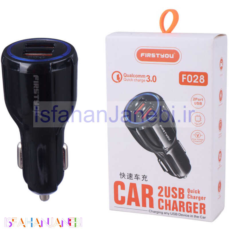 اصفهان جانبی-شارژر فندکی فست شارژ Firstyou F028 QC3.0 PD 3.1A 21W
