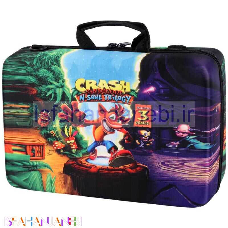 اصفهان جانبی-کیف کنسول بازی PS5 Slim طرح Crash Bandicoot
