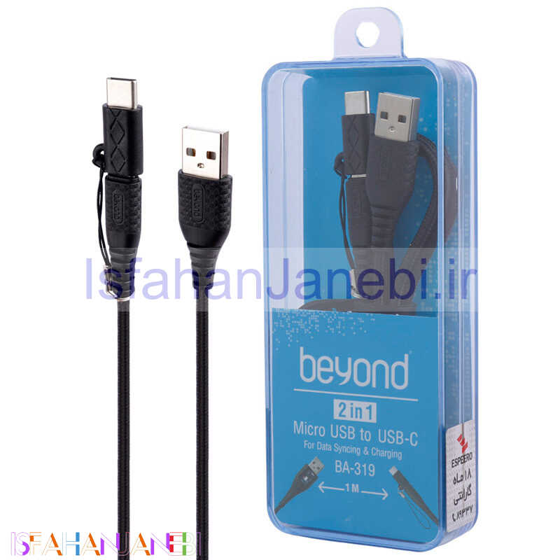 اصفهان جانبی-کابل 2 سر فست شارژ Beyound BA-319 2A 1m