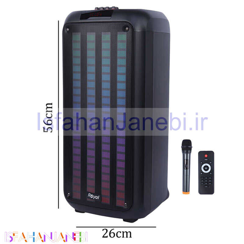 اصفهان جانبی-اسپیکر چمدانی بلوتوثی رویال RSP-820 + میکروفون و ریموت کنترل