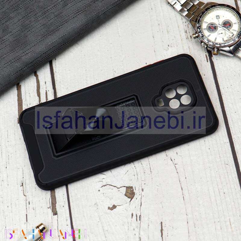 اصفهان جانبی-قاب محافظ لنزدار ضد ضربه هولدر کشویی مگنتی Xiaomi Redmi Note 9s / Note 9 Pro مشکی