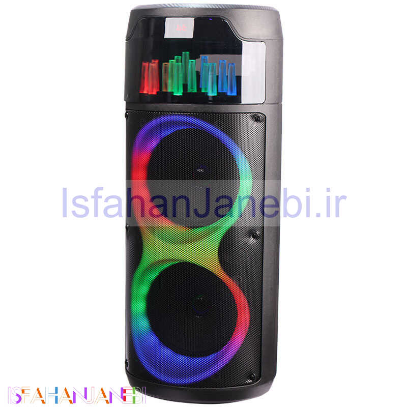 اصفهان جانبی-اسپیکر چمدانی بلوتوثی رم و فلش خور Sing-E ZQS8223 + میکروفون و ریموت کنترل