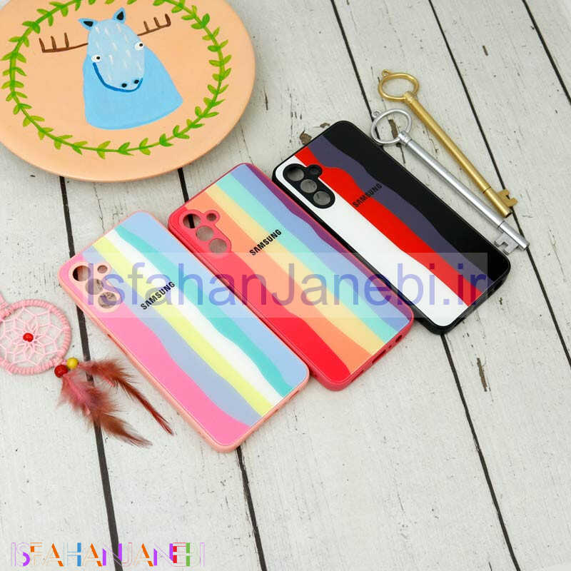 اصفهان جانبی-قاب محافظ لنزدار پشت گلسی آبرنگی Samsung Galaxy A13 5G