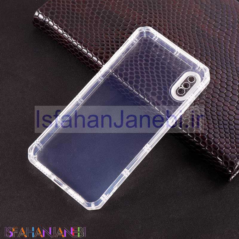 اصفهان جانبی-قاب ژله ای بی رنگ محافظ لنزدار iPhone X / XS