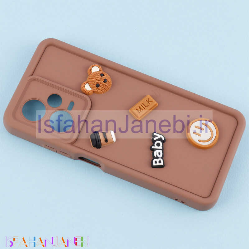 اصفهان جانبی-قاب سیلیکونی Fashion Case عروسک برجسته ریز محافظ لنزدار Xiaomi Redmi Note 12 Pro Plus