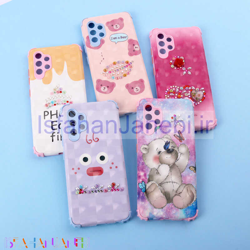 اصفهان جانبی-قاب فانتزی نگین دار کپسولی محافظ لنزدار Samsung Galaxy A32 4G