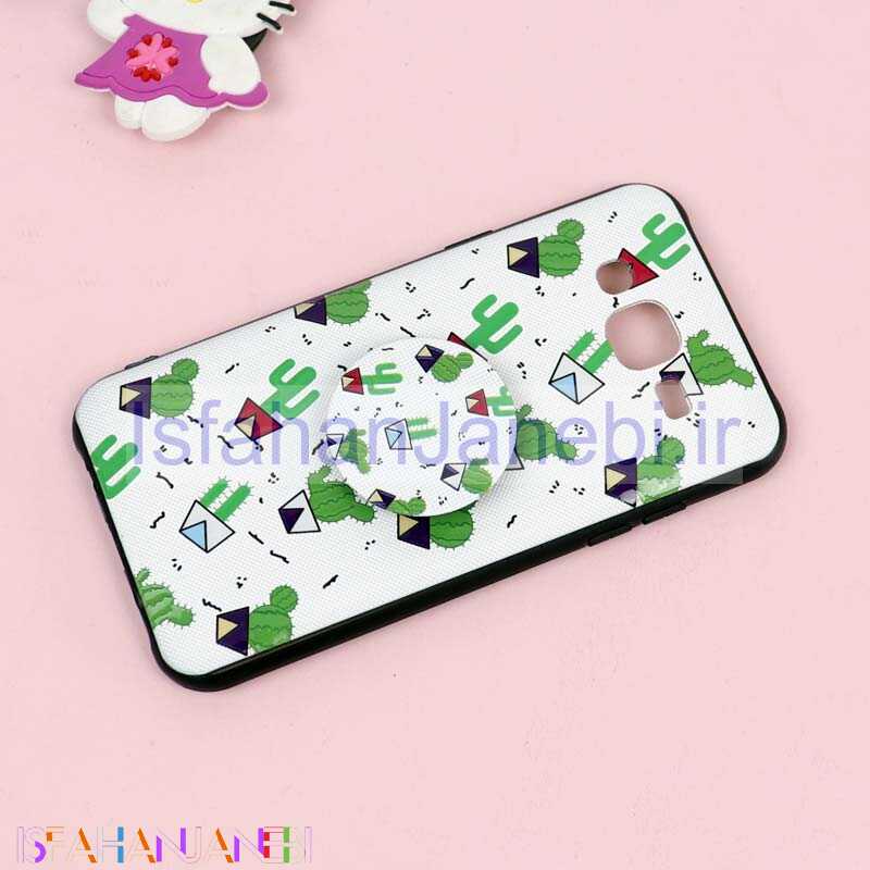 اصفهان جانبی-قاب فانتزی برجسته + پاپ سوکت طرح کاکتوس سامسونگ J5 سری D