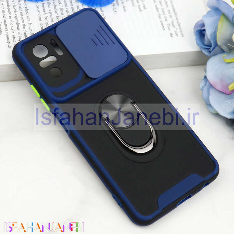 اصفهان جانبی-قاب ضد ضربه محافظ لنزدار کشویی هولدر دار بتمن کلاسیک Xiaomi Redmi Note 10 4G