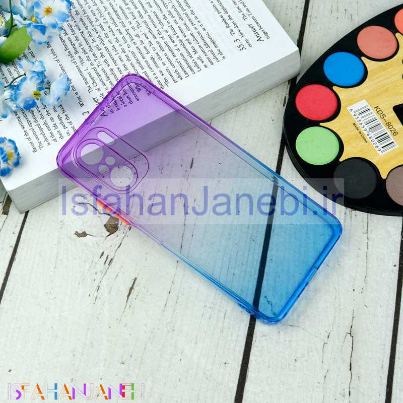 اصفهان جانبی-قاب آبرنگی دور رنگی محافظ لنزدار Xiaomi Poco F3