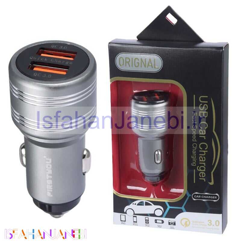 اصفهان جانبی-شارژر فندکی فست شارژ Firstyou T-13 3A QC3.0 PD 18W