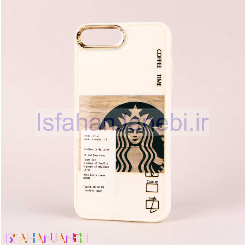 اصفهان جانبی-قاب طرحدار Starbucks دور لنز فلزی iPhone 7 Plus / 8 Plus