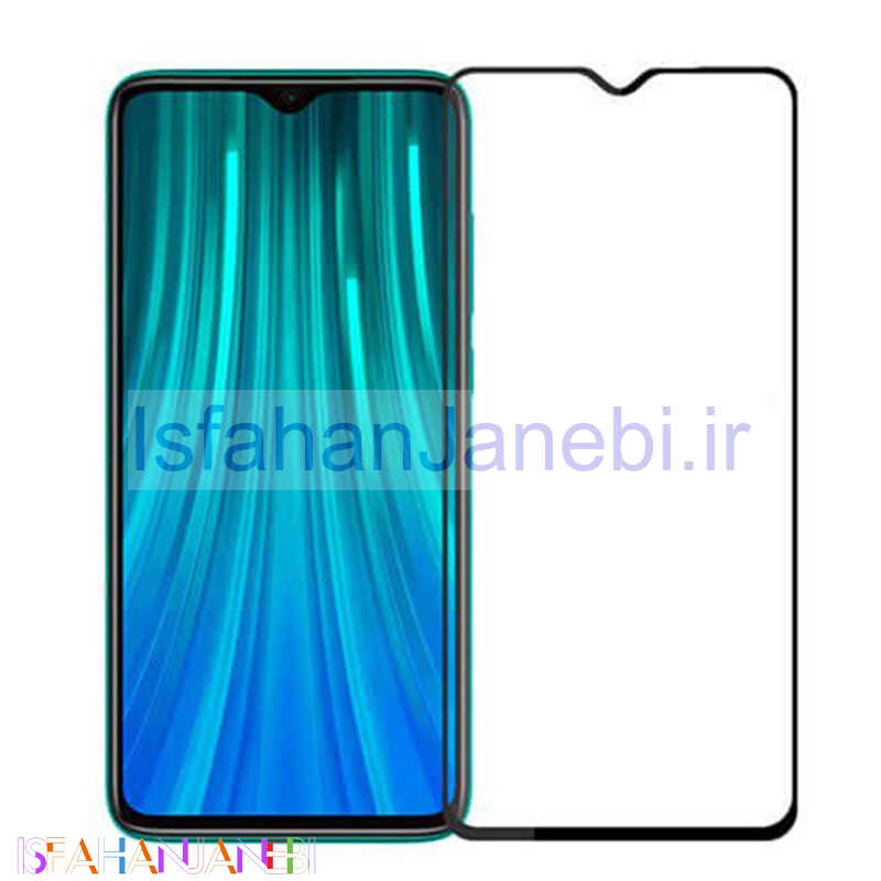 اصفهان جانبی-گلس تمام چسب Xiaomi Redmi Note 8 Pro مشکی