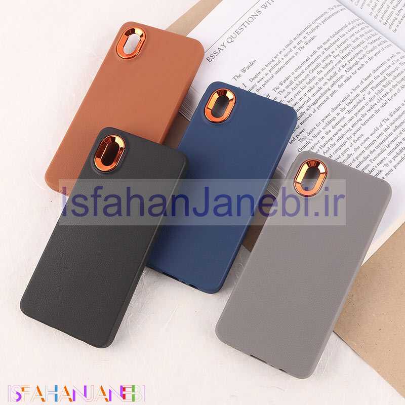 اصفهان جانبی-قاب چرمی ژله ای سامسونگ Galaxy A01 Core / A3 Core دور محافظ متال