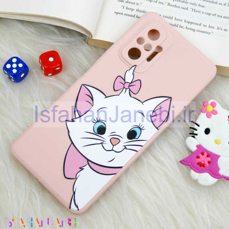 اصفهان جانبی-قاب سیلیکونی عروسکی محافظ لنزدار طرح گربه اشرافی Xiaomi Redmi Note 10 Pro